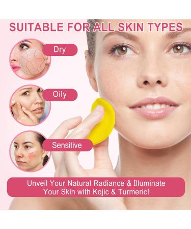 Turmeric Face Scrub Pads - 40pcs Cleansing Pads with Kojic Acid Vitamin B5 & C | Exfoliating Sugar Turmeric Pads for Glowing Skin - Buy Online on GoSupps.com