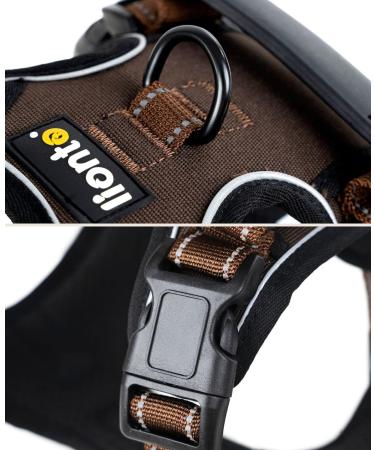 Buy Lionto Padded Anti-Pull Dog Harness - Reflective & Adjustable Safety Harness in Brown Size S - International Shipping Available - Buy Online on GoSupps.com