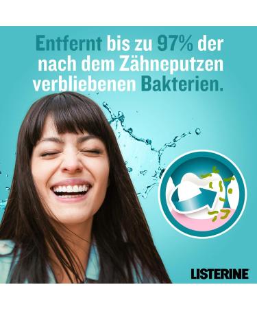 Buy Listerine Cool Mint Alcohol-Free Mouthwash - Antibacterial Mild Taste 6 x 600 ml - Healthy Teeth & Fresh Breath - International Shipping Available - Buy Online on GoSupps.com