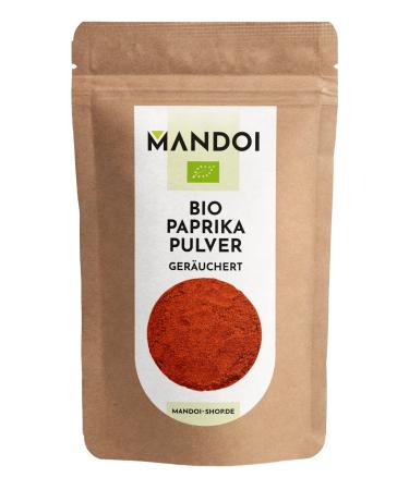 Mandoi Organic Paprika Powder Smoked 200g Smoked Paprika Powder for BBQ Grilling Fries Vegetables