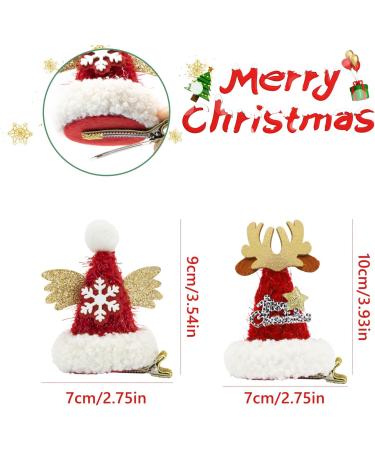 ALLY-MAGIC Christmas Hair Clip Cute Santa Hat Decor Hair Clip for Girls Red Christmas Hair Clips Barrettes Party Birthday Festival Support Baby Gifts Y6-SDMFJ(Snow&Fawn) - Buy Online on GoSupps.com