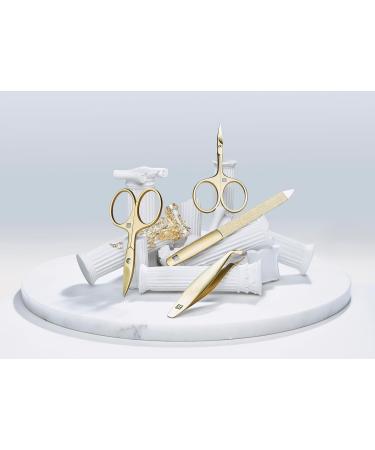 Premium Gold Twin Nail File - Double-Sided Stainless Steel for Fingers & Toenails | 130 mm Nail Care Tool - Buy Online on GoSupps.com