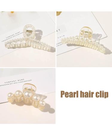 KWQINX hair clips pearl hair clips strong fixed hair clips large hair clips for styling clip suitable for mothers women girls daughters and girlfriends (6-piece set) - Buy Online on GoSupps.com