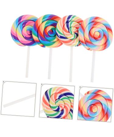 TOYANDONA 1set Lollipop Doll Toys Fake Candy Carnival Candy Christmas Lollipop Prop Mini Lollipop 4pcs - Buy Online on GoSupps.com