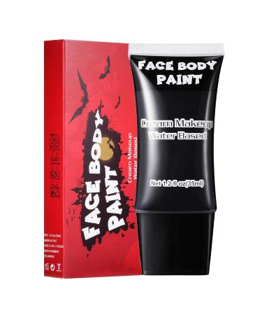 CCbeauty Black Face Paint - Professional Cream Makeup Kit for Halloween Cosplay & SFX - Water-Based Full Coverage for Clowns Jokers Zombies & More - Buy Online on GoSupps.com