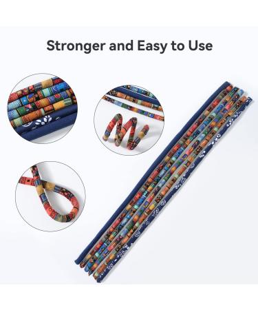 Spiral Lock Hair Tie Dreadlock Accessory | Bendable Hair Ties for Women and Men | 25 Inch Colorful Curly Hair Holder | Storage Bags Included (Blue) - Buy Online on GoSupps.com