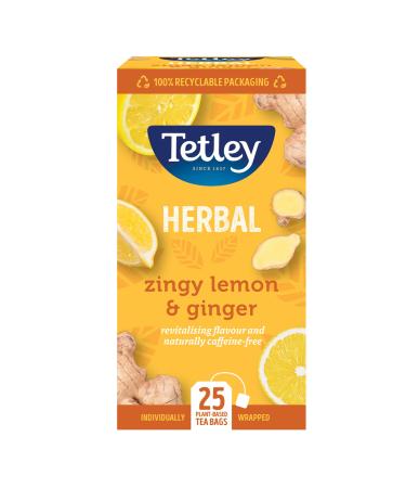 Tetley Tea Bags Green Tea with Lemon/Ginger Ref 1579a Pack 25