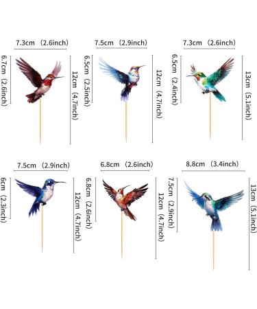 Cyodoos 24pcs Hummingbird Cupcake Topper Green Flying Bird Nature Theme Decor Supplies Baby Shower Boys Girls Happy Birthday Party Decorations Supplies - Buy Online on GoSupps.com