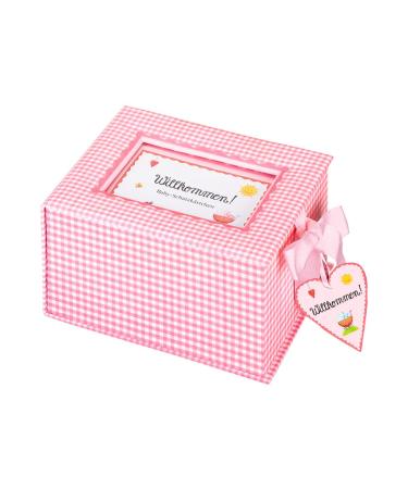 Baby treasure box "Welcome!" (pink): storage box