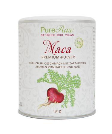 Premium organic maca powder black red-purple yellow mix (raw vegan) Macawurzel 100% pure without additives-superfood for power smoothies-Organic RAW MACA ROOT POWDER BLACK RED PURPLE YELLOW |Pureeraw 150g Bio Premium 150 g (1 Pack)