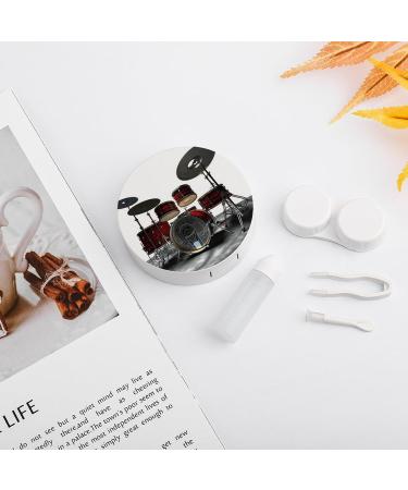 Buy Cool Drum Set Portable Contact Lens Case | Travel-Friendly Storage Box for Contacts - Buy Online on GoSupps.com