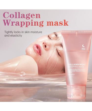 Collagens Night Wrapping Mask Firming Tear-Off Facepiece 75ml Night Facepiece Translucent Hydrating Firming Night Mask Hydrolyzed Collagens Perfect for Dry & Dehydrated Skin - Buy Online on GoSupps.com
