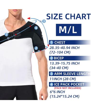 Buy Shoulder Brace | Compression Sleeve Support for Torn Rotator Cuff Shoulder Pain Bursitis One Size Fits All Fast International Shipping - Buy Online on GoSupps.com