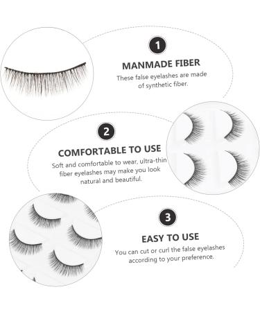 minkissy 5 Pairs Short False Eyelashes Faux Dramatic Eyelashes Thick Cross Eyelashes Long Eyelashes Dense Eyelashes 3d Artificial Eyelashes Art Eyelashes Artificial Fiber 6d Cosmetic Extend - Buy Online on GoSupps.com
