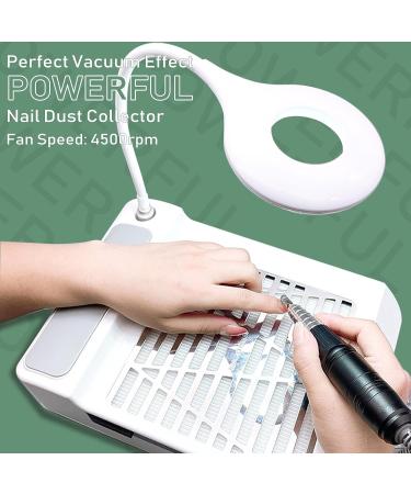 BQAN 60W Nail Dust Collector with Powerful Vacuum, Nail Fan, Dust Brush, Hand Cushion, and Lamp - Ideal for Salon Use - Buy Online on GoSupps.com