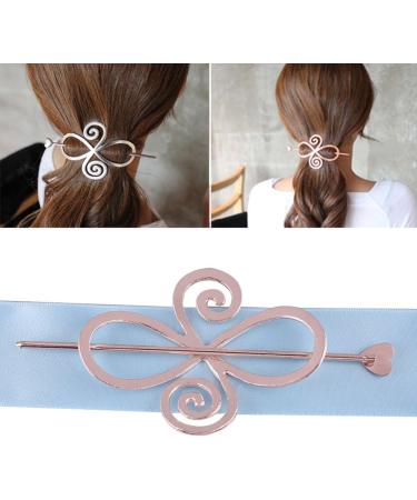 Women Knotted Flower Hairpin Barrette Hair Clip Ponytail Hair Holder - Buy Online on GoSupps.com