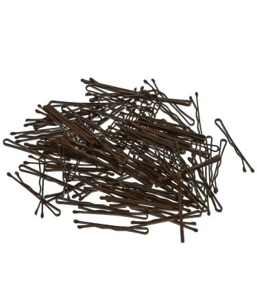 HAARallerliebst Mini Hair Clips - Brown Bobby Pins (3.4cm 100 pcs) with Pink Storage Box | International Shipping - Buy Online on GoSupps.com