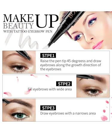 Rose Roll Waterproof Eyebrow Pencil - Define Your Brows with Natural Makeup (02# Brown) - Buy Online on GoSupps.com
