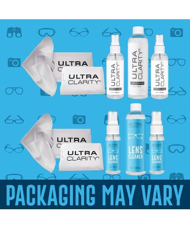 ULTRA CLARITY Eyeglass Lens Cleaning Spray Value Pack - 10oz Spray, 2 Microfiber Cloths - Professional Grade 5pc Kit - Buy Online on GoSupps.com