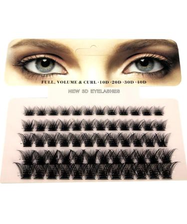 HBZGTLAD DIY Lash Clusters | 60 Mega Volume Eyelash Extensions | 0.07mm D Curl Wispy Lashes for Home Use | Mixed Lengths 9-16mm - Buy Online on GoSupps.com