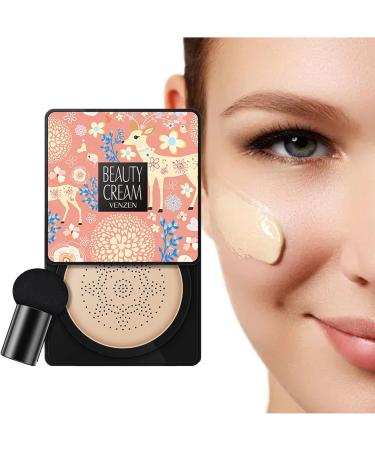 Air Cushion CC Cream Mushroom Head Air Cushion Foundation Long-Lasting Moisturizing Concealer Natural Brightening Even Skin Base Foundation Light BB Cream - Buy Online on GoSupps.com