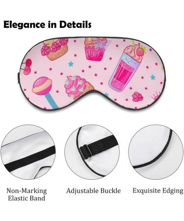 Pink Ice Cream Lollipops Sleep Mask | Adjustable Light Blocking Eye Mask for Men & Women - Buy Online on GoSupps.com