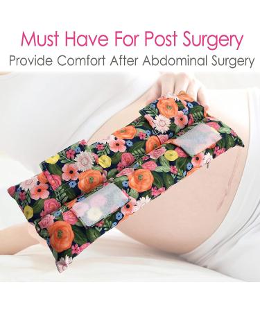 Hysterectomy Pillow for Abdominal Surgery Recovery - Comfort Cushion with Pocket for Tummy Tuck, C-Section, Myomectomy - Cute Flower Design - Buy Online on GoSupps.com