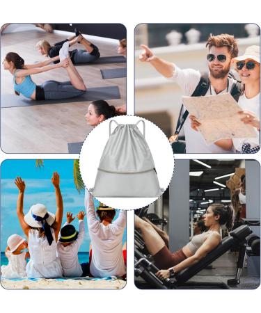 JSDIIN Women's Gym Bag - Adjustable Daypack with Outdoor Pocket & Indoor Storage - Perfect for Sports & Travel - Gray - Buy Online on GoSupps.com
