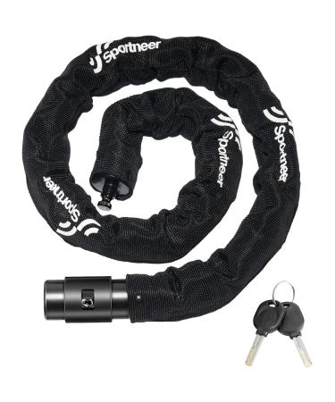 Bike Lock, Sportneer 8mm Thicker Bicycle Chain Lock Heavy Duty Anti-Theft 3.2 FT Bicycle Locks with Keys Anti-Cut High Security Bike Chain Lock for Scooter Mountain Bike - Buy Online on GoSupps.com
