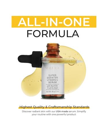 Vitamin C Serum 1oz - Super Booster Anti-Aging Serum for Hydration & Smoothing Wrinkles - All-In-One Formula for Uneven Skin - Buy Online on GoSupps.com