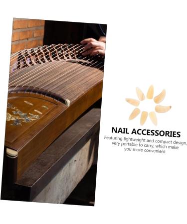 POPETPOP Guitar Pick 8 Pcs Guzheng nail pieces fingernail protectors kids guitar picks Finger Nails instrument fake nails para adultos kid stuff Guzheng Picks protection horns child 3X1.2X0.1CM Light Yellow - Buy Online on GoSupps.com