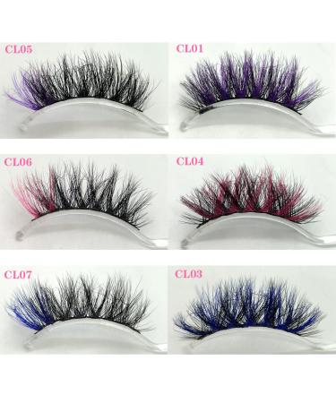 Ellazzle 20 Pairs 5D Colored Mink Eyelashes for Dramatic Eyes - Pack of 20 - Buy Online on GoSupps.com