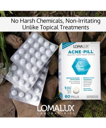 All-Natural Loma Lux Acne Pill - Dermatologist-Developed, Clears & Prevents Face & Body Acne - Buy Online on GoSupps.com