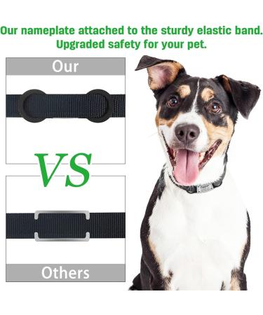 Natiform Personalized Dog Tags Slide-On Pet ID Tags Fun Wild Flower Frame Design Stainless Steel Dog Name Tags Engraved No Noise Customized Pet Identification Tags(S Silver) - Buy Online on GoSupps.com
