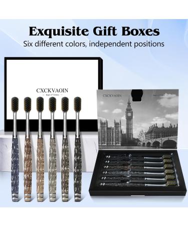 Extra Soft Travel Toothbrushes - Nano Crystals Bristles for Sensitive Teeth | 6 Pack Flossing Toothbrushes for Adults - Buy Online on GoSupps.com