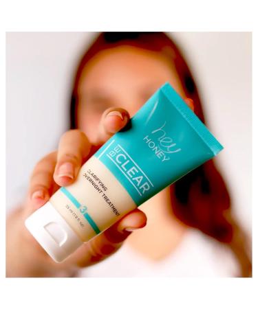 Hey Honey Skincare Be Clear Acne Routine | Clarifying Overnight Treatment | Propolis & Herbal Cream for Blemishes & Acne-Prone Skin | Immidiate Soothing Relief | 1.9 Oz - Buy Online on GoSupps.com