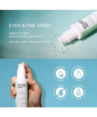 Tea Tree Oil Back Acne Treatment - 2% Salicylic Acid Body Solution for Teens - 4.05 Ounce - Buy Online on GoSupps.com