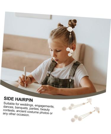 minkissy 1 pair fringe clip hair accessory for women pearl hair accessories hairpins hair for women crystal hair barrettes crystal hair clip womens hair accessories side hairpin set - Buy Online on GoSupps.com