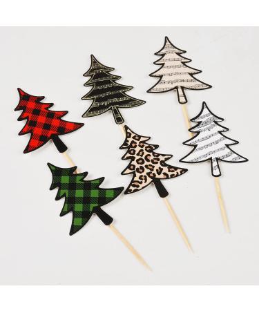 36 Pieces Christmas Cupcake Topper Picks Christmas Cake Decorations for Xmas Holiday Party Supplies(Pattern 8) Pattern 7 - Buy Online on GoSupps.com
