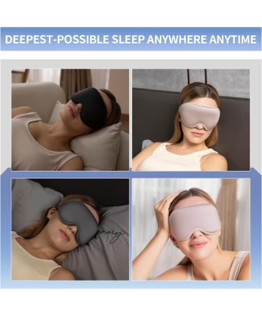 Blockout Light 3D Eyelash Protector Sleep Mask in Gray - Adjustable Strap for Women and Men - Ideal for Sleeping, Meditation, Yoga, and Travel - Buy Online on GoSupps.com