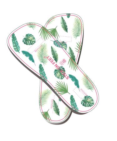 120 Feet Disposable Stick on Feet Pads for Sunless Airbrush Spray Tanning - Palm Leaf Pattern - Buy Online on GoSupps.com