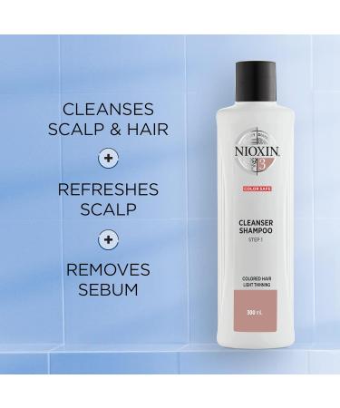 Nioxin System 3 Shampoo & Conditioner Prepack for Color Treated Hair - 33.8 fl oz with Light Thinning Pumps - Buy Online on GoSupps.com