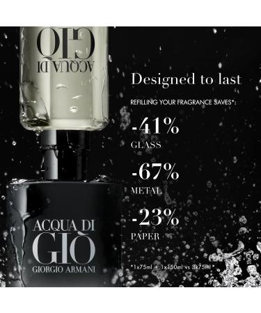 Armani Beauty - Acqua di Gi - Parfum - Cologne for Men - Fresh & Woody Men s Fragrance - Bergamot Ginger Marine Geranium Rosemary Clary Sage Patchouli Incense Notes 3.3 Fl Oz (Pack of 1) - Buy Online on GoSupps.com