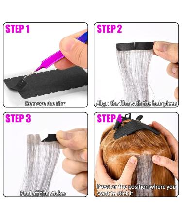 RANYAKE 240 Pieces Hair Extension Tape Tabs Hair Extension Tapes Pre-cut Wig Adhesive Toupee Tape With tweezers and spatula Can be used for hair extensions lace wigs wig head coverings - Buy Online on GoSupps.com