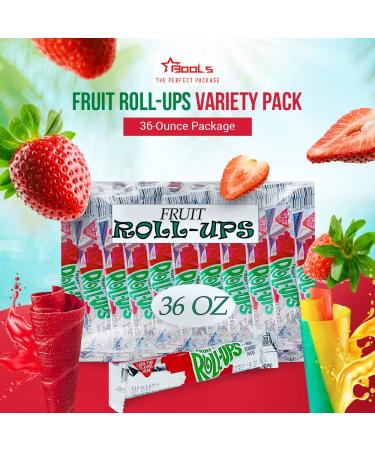 Bols Fruit Roll-Ups Variety Pack - 36 oz Individually Wrapped Fruity Snacks in Strawberry & Tropical Tie Dye Flavors - Ideal for School Lunches, Parties, Camping & More - Buy Online on GoSupps.com