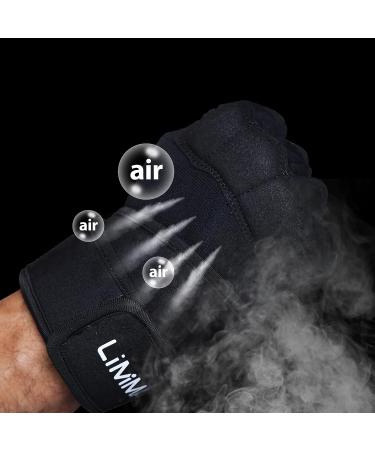 Men's Workout Gloves with Wrist Wrap Support - Full Palm Protection, Silicone Grip - Ideal for Weight Lifting, Cross Training, Pull-ups - Black, Large (7.8-8.2 inches) - Buy Online on GoSupps.com