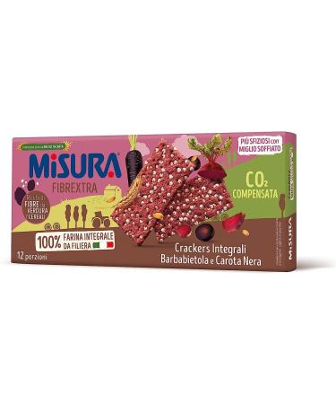  Italian Gourmet E.R. Misura Whole Grain Crackers Pack of 12 whole grain crackers with beetroot and black carrot 15% fiber and 100% whole wheat flour 385g + gourmet Italian polpa 400g - Buy Online on GoSupps.com