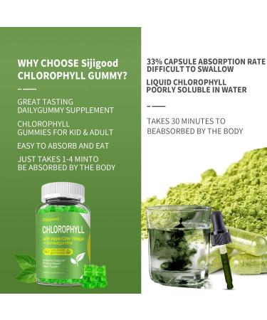 Chlorophyll Gummies with Black Seed Oil, Moringa, Probiotic for Body Odor, Digestion, Skin, Hair, and Immunity Support - Adults Kids Women Men, 60 Apple Flavored Gummies Apple 60 Count (Pack of 1) - Buy Online on GoSupps.com