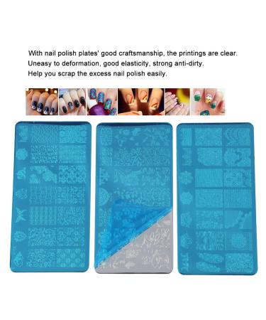 Nail Stamping Plates Set - Professional Flower Forest Nail Art Tools - International Shipping Available - Buy Online on GoSupps.com