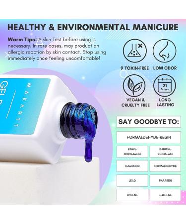 Makartt Jelly Gel Polish Set Pink Crystal Sweet Pastel Blue 2022 Nail Design Colours 10ML 6 Bottles Soak Off Nail Gel Polish with Gift Box Jelly Gel-bright 10 ml (Pack of 6) - Buy Online on GoSupps.com